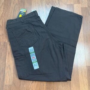 Carhartt FR Flame Resistant Canvas Work Pants Dark Brown FRB159 40x34 Loose Fit